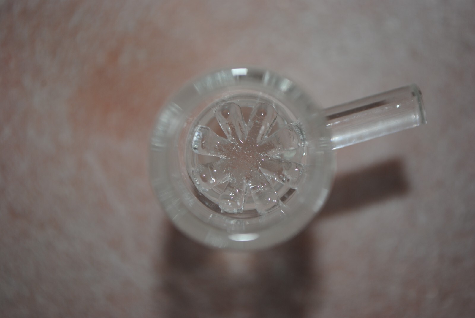 18MM CLEAR GLASS BOWL MALE INSERT WITH ASHCATCHER 10MM 14MM . 1 piece only