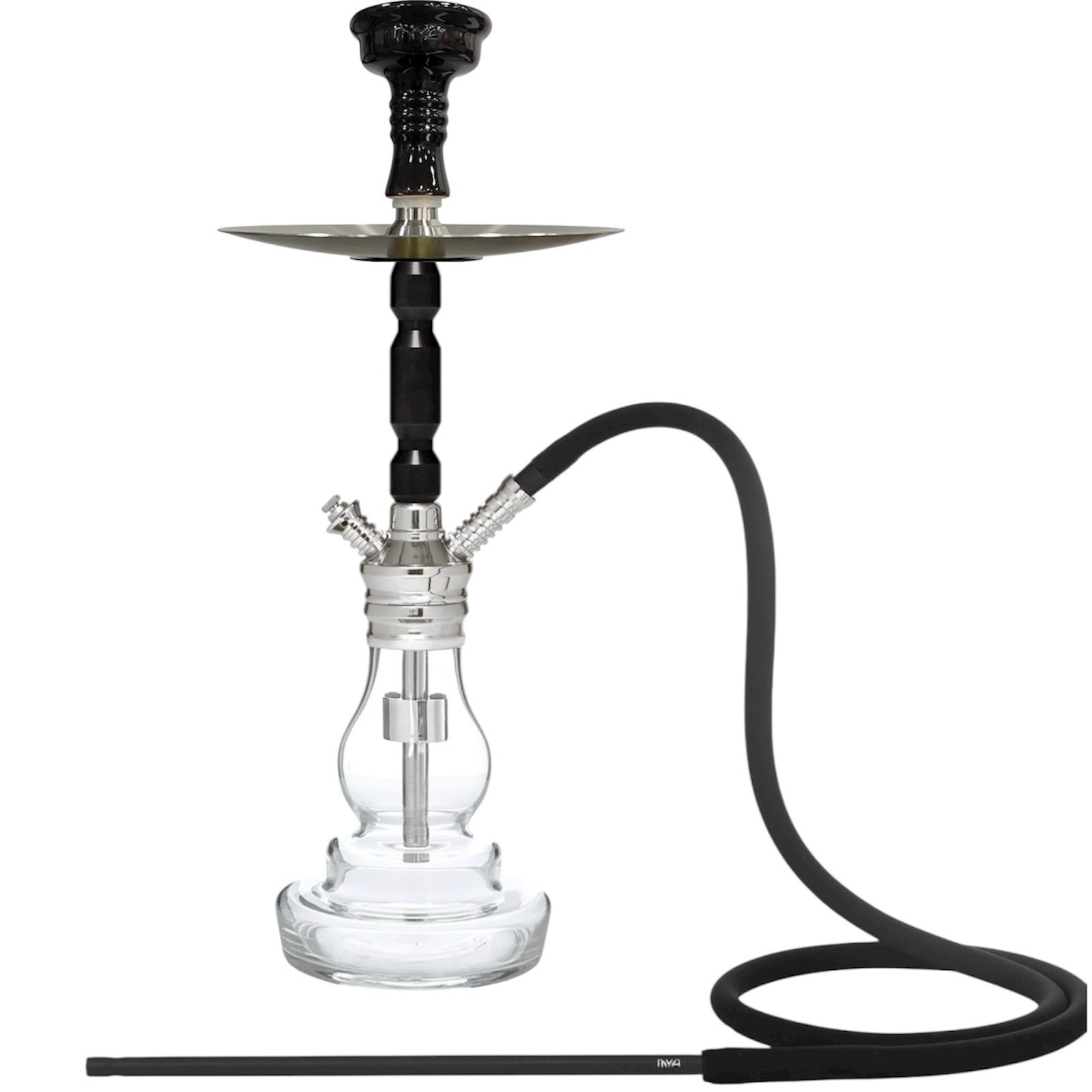 NEW MYA Mini Robusto 22” Hookah – Black– MX Function – Premium Glass Base