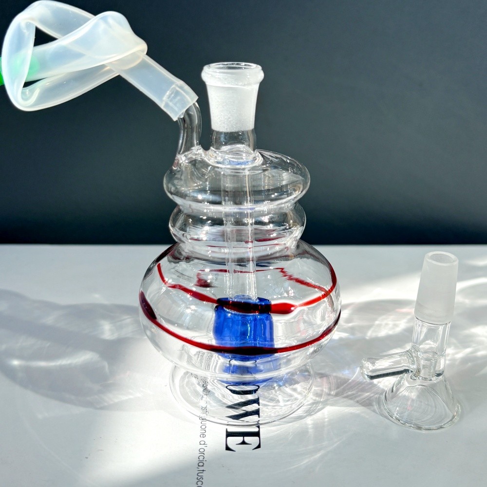 3.5 » Glass Water Pipe Bubbler Bong Shisha Hookah Smoking w/10mm Bowl & Tube