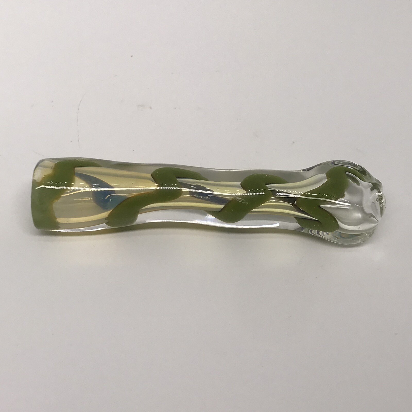 HERB ART CHILLUM 3” SMOKING BOWL 1 ONE HITTER BLOWN GLASS HEAVY HAND USA TOBACCO