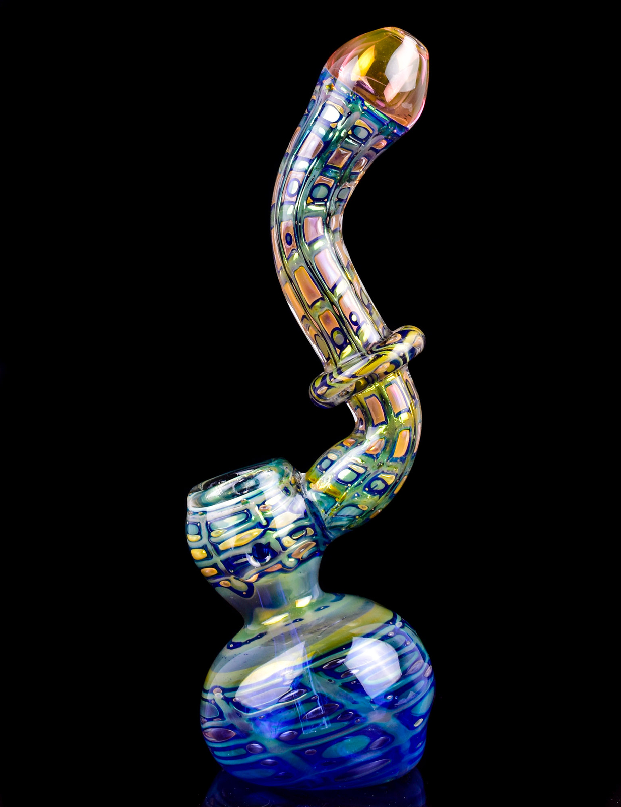 8&Prime; INCH SHINY Bubble Trap CUTE Sherlock BUBBLER Glass Water Pipe BONG *USA*