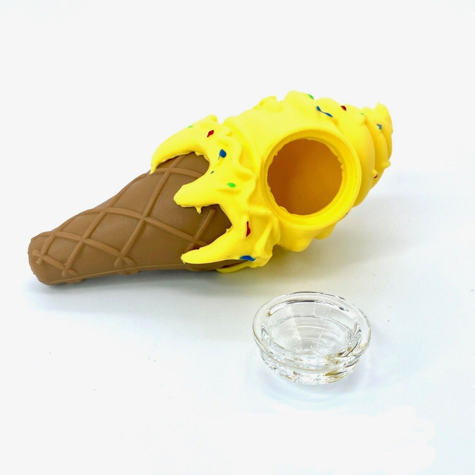 Mini 5inch Silicone Hookah Smoking Bong Shisha Water Pipe Glass Bowl