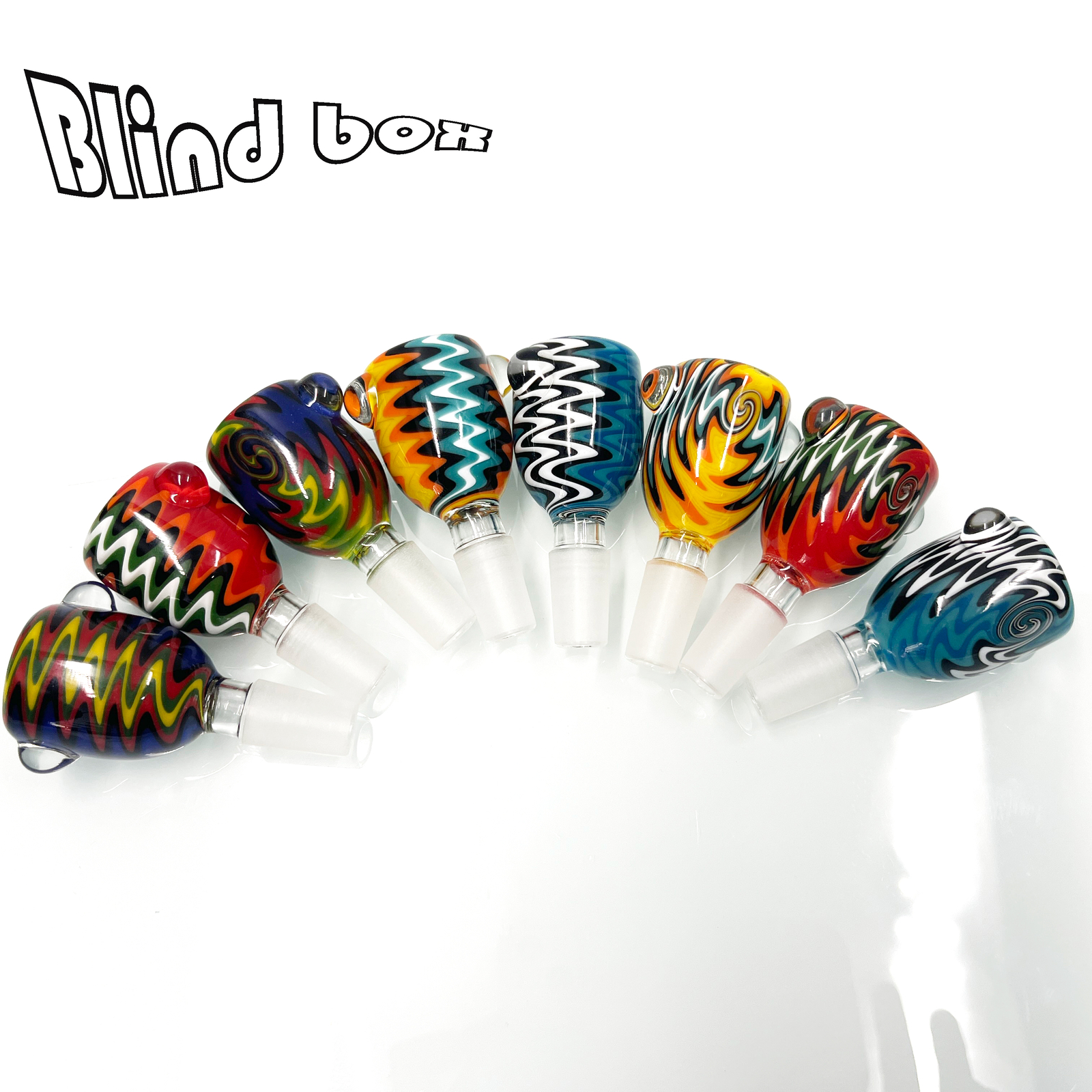 Blind box with the thick glass bowl 1PC for Glass Bong Pipe Replacement 14mm