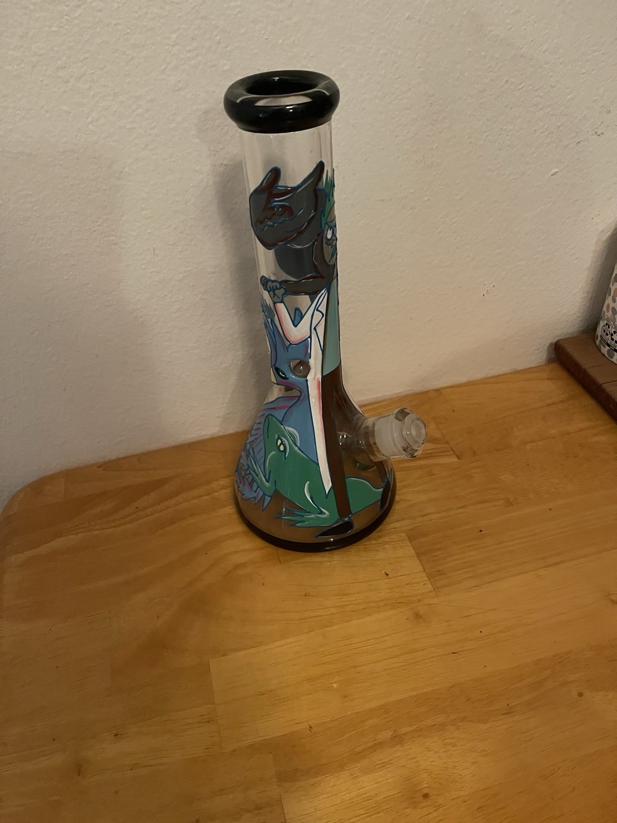 12” Hand Painted Beaker Bong