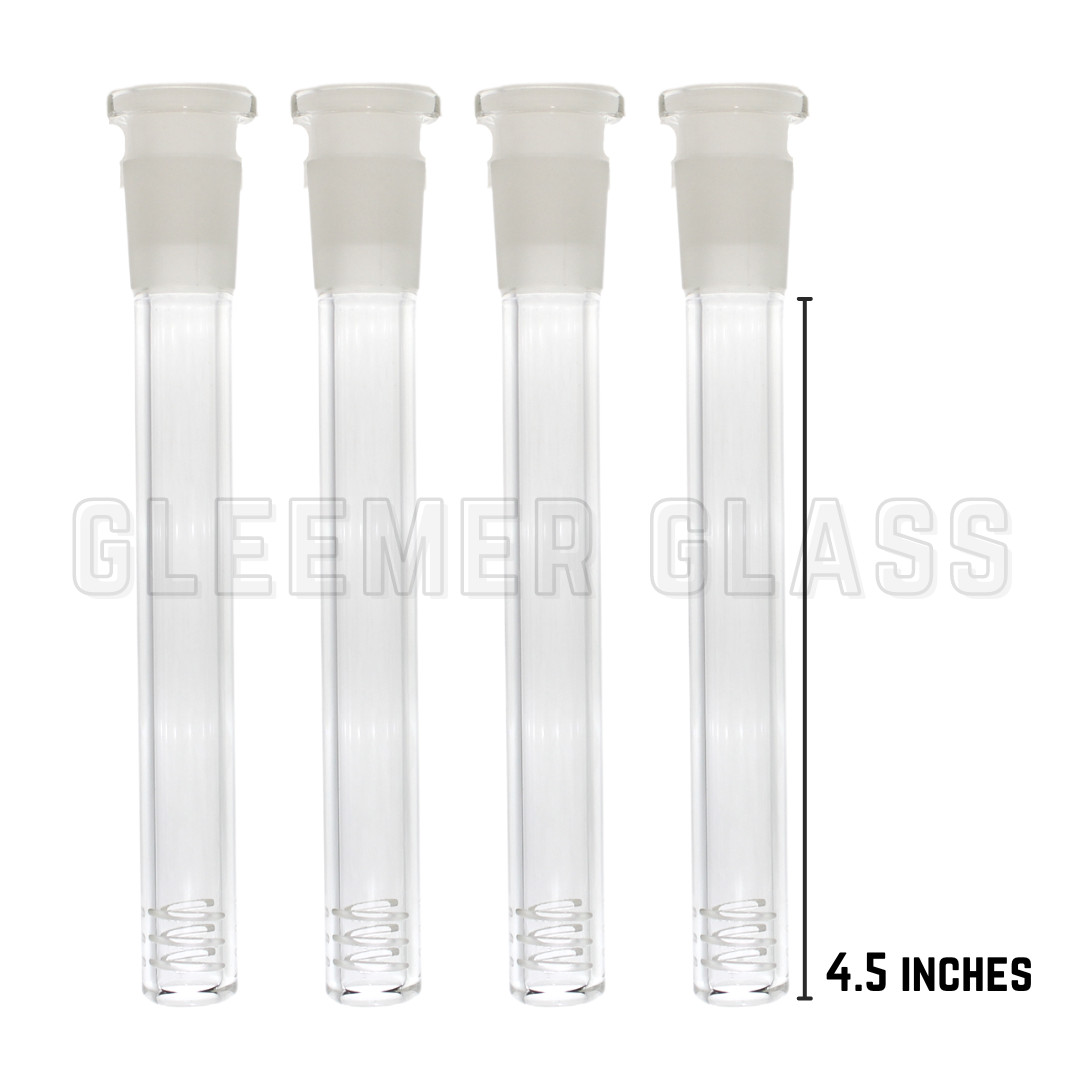 4x 4.5 inch Thick Glass Downstem for Hookah Water Pipe Bong (14MM X 19MM)