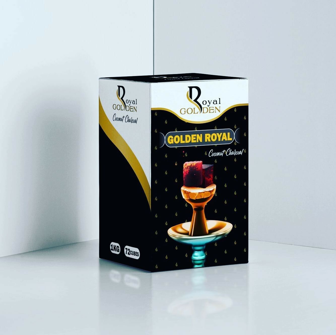 Golden Royal hookah Charcoal, Made from Coconut shell 100%
