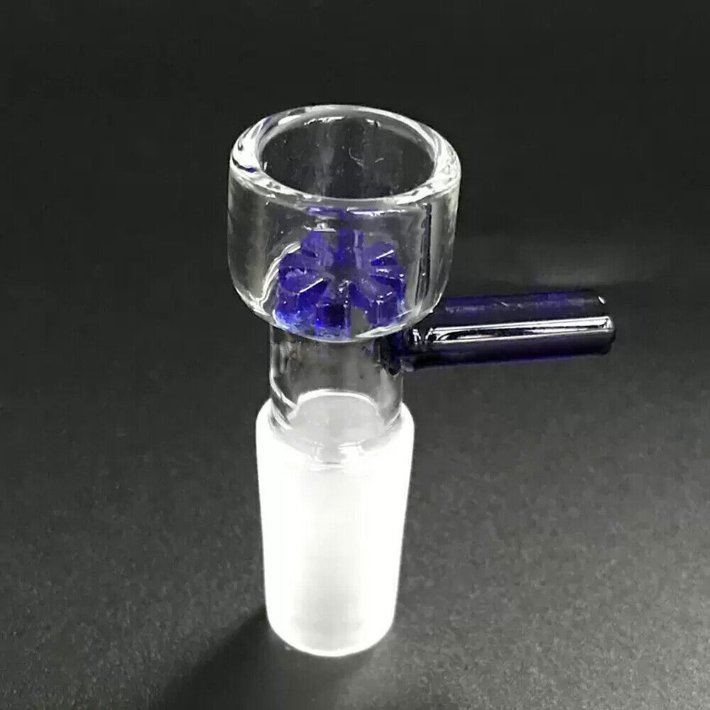 2PCS 14mm Male Funnel Slide Bowl For Glass Water Pipe Hookah Bong With Screen