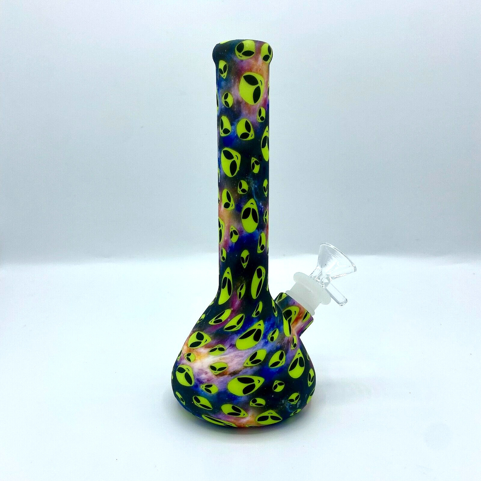 Silicone Smoking Water Pipe Bong Bubbler 8&Prime; hookah 14mm glass bowl