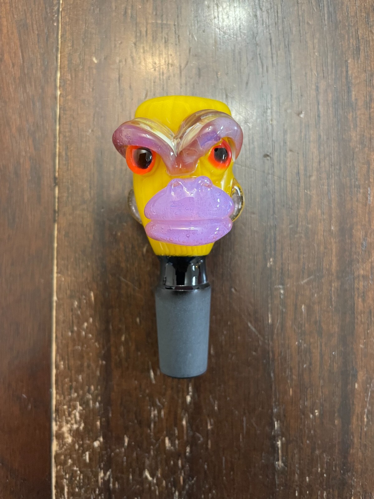 14mm Premium Glass Water Pipe Bowl Monkey Gorilla Yellow
