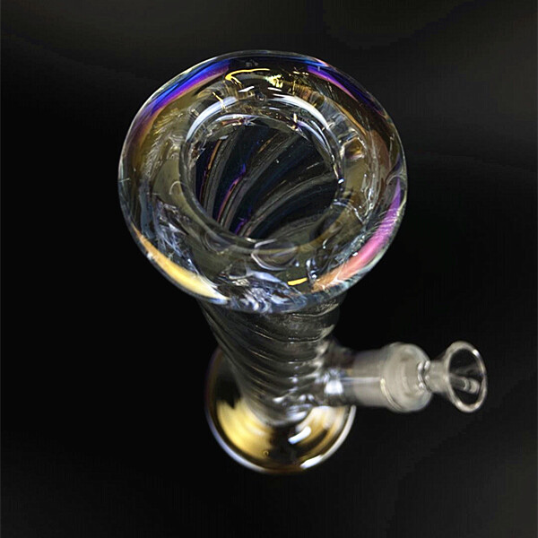 12&Prime; Colorful Thick Glass Bongs Spiral Water Pipe with Downstem Bowl