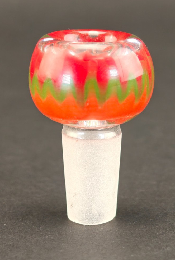 14mm male joint Glass slide bowl – multicolor – Hookah bong replacement Piece