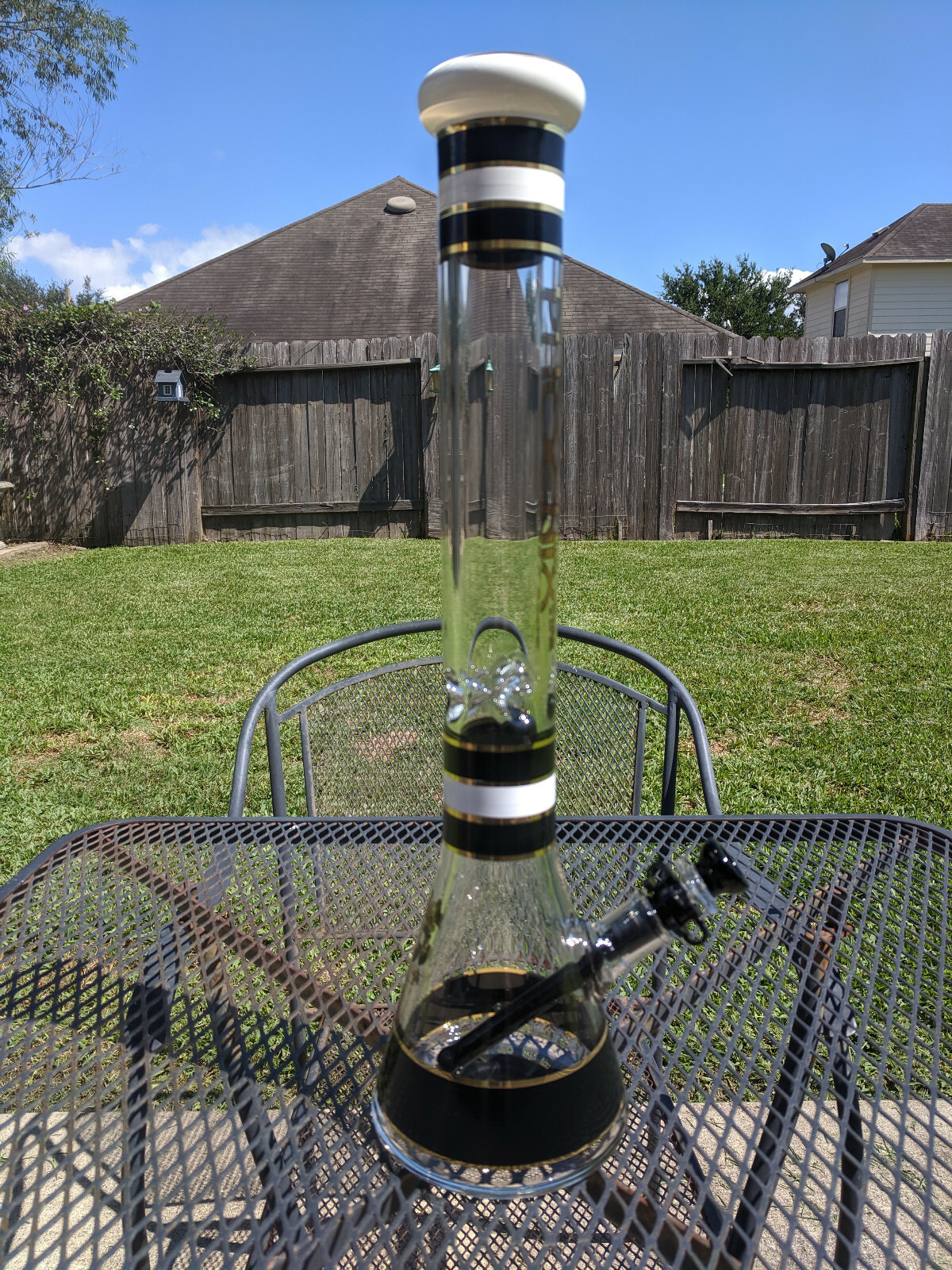 Phoenix Star – 18&Prime; Inch (XL) Glass Beaker Water Pipe Bong – 14mm – Royal Black