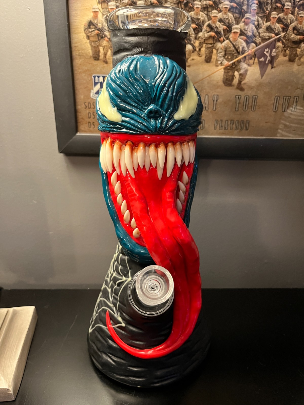 13&Prime; Venomous Bong Glass Water Pipe Smoking Beaker 14MM Bowl Glass Pipe Smoking