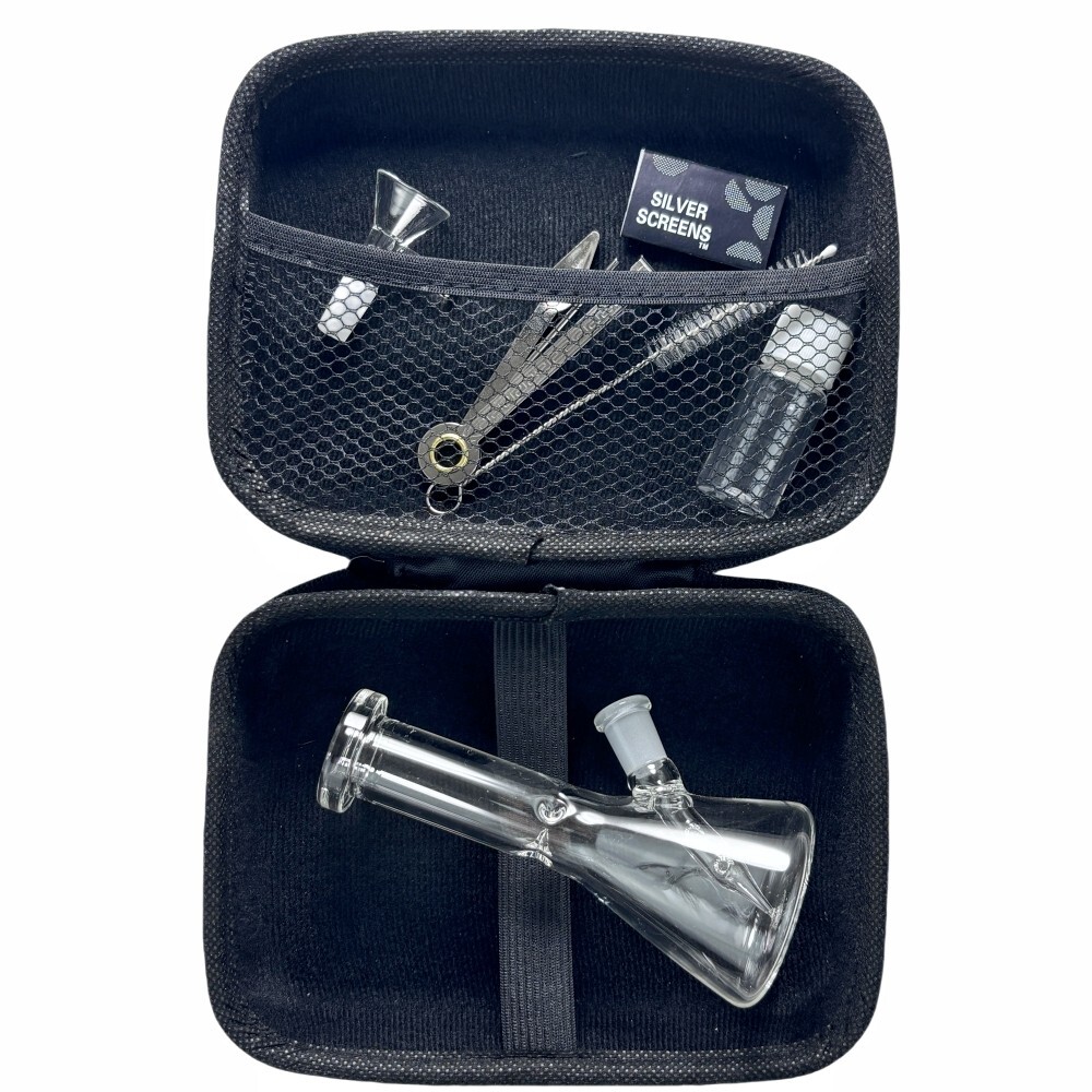 5&Prime; Clear Glass Bong Built-in Filter Smoking Hookah Water Pipe Ice Catcher W/Box