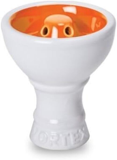 NEW WHITE ORANGE Vortex Hookah Bowl Shisha Head Smoking Accessory for Pipes