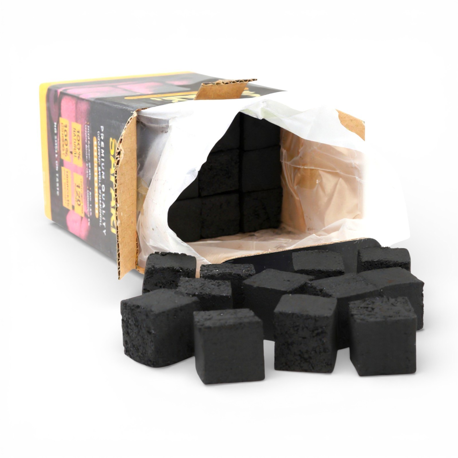 Hookah Charcoal 25mm Coconut Cubes – 10 Boxes (720 Cubes) for Shisha Bar & Hooka