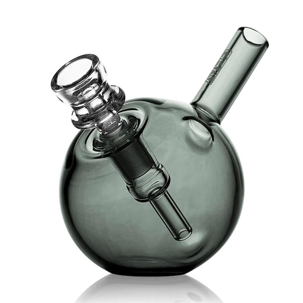 Grav Spherical Pocket Bubbler SMOKE GREY 10mm Boro Glass Portable Hand Pipe