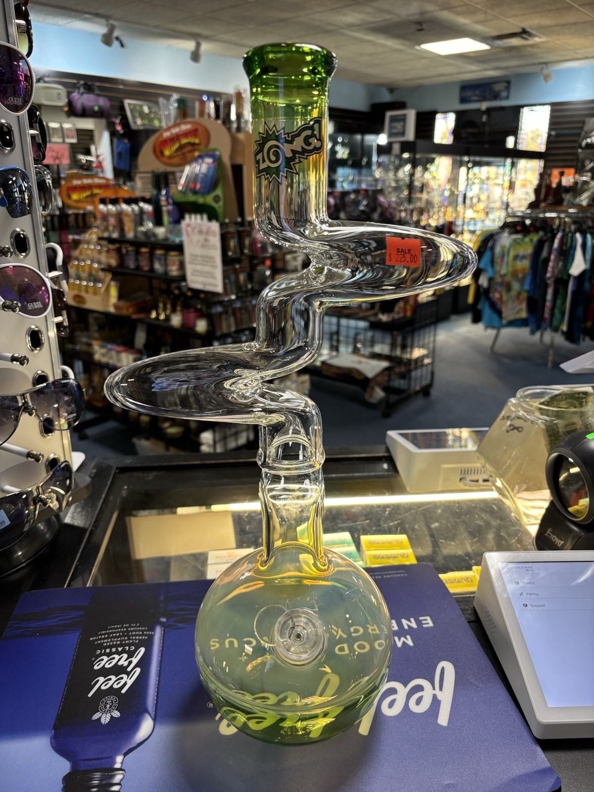 Heady Zong Glass Bubbler Water Pipe American Made Fumed Wigwag 14 Mm Spoon