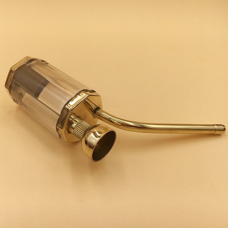 Dual Use Hookah Pipe Acrylic Brass Smoking Pipe Portable Metal Bowl for Tobacco