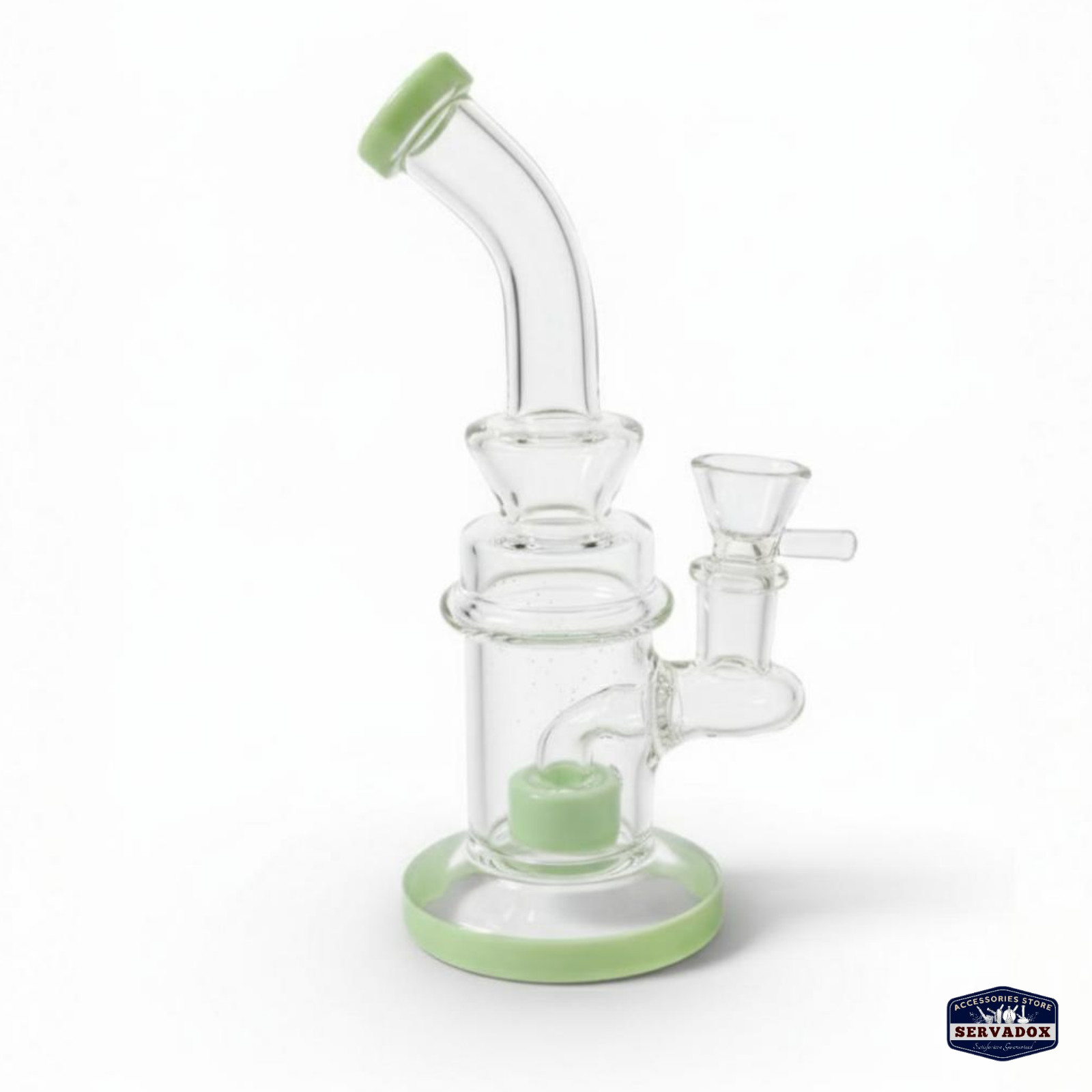 Showerhead Percolator Stemless Water Pipe | Green | 6.5&Prime;