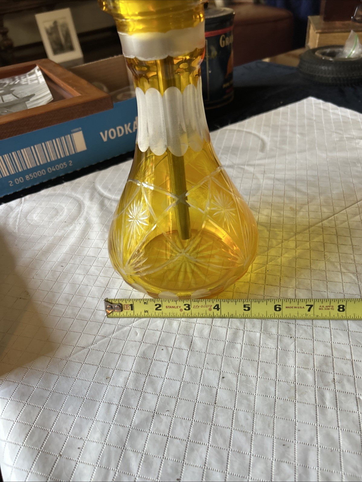 Hookah Gold Cut Glass Stainless Steel and Grateful Dead? Skull And Roses Parts