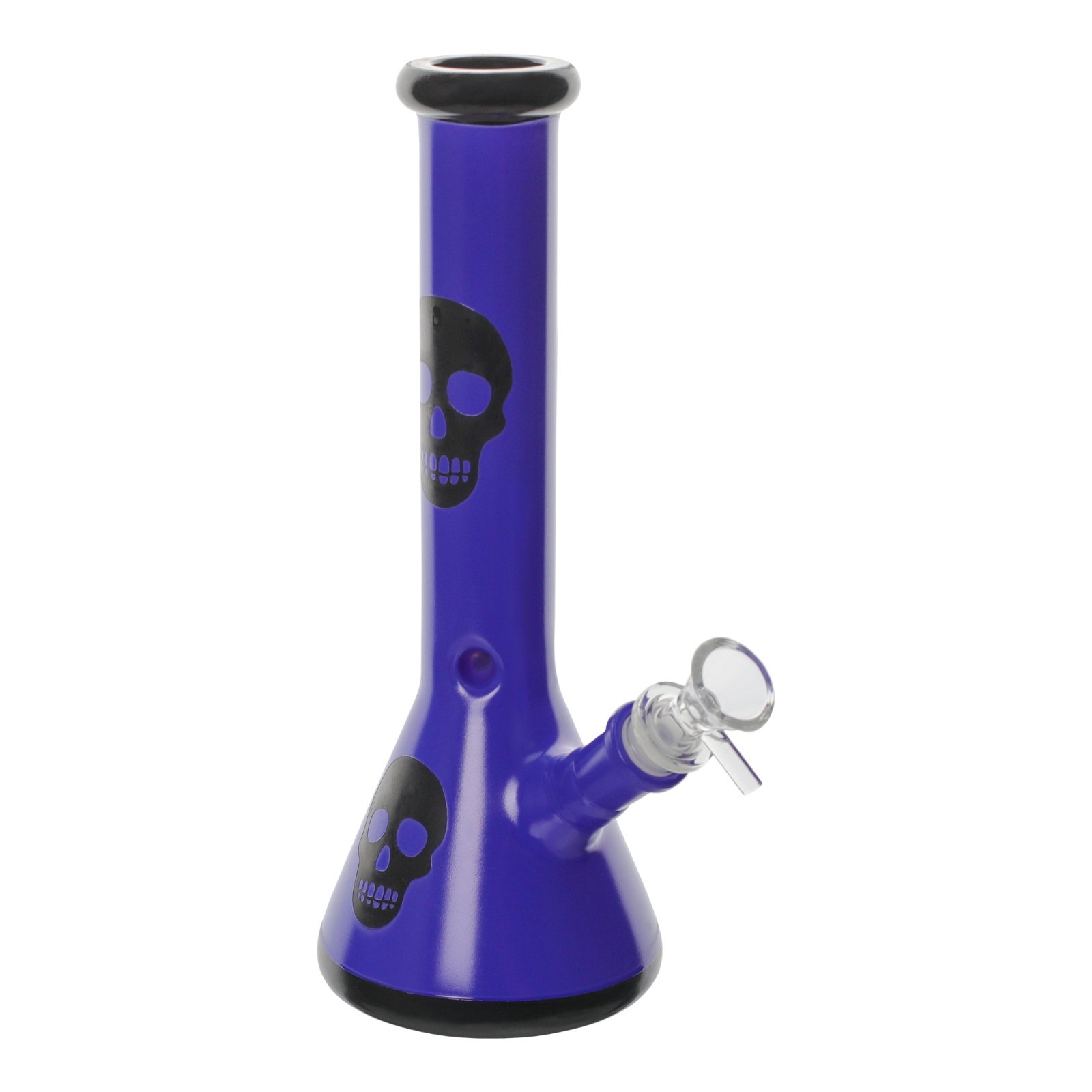 Blue Skeletal Beaker Water Pipe Bong – 10in Stoner Punk