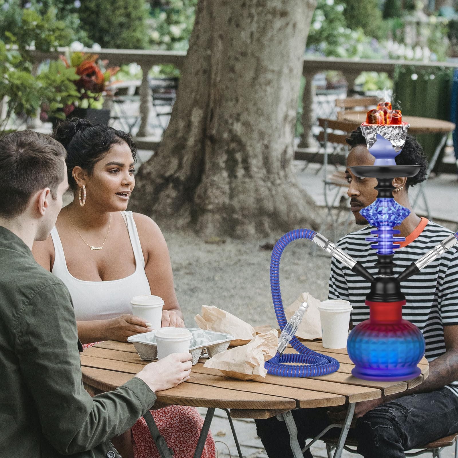 12 » Hookah Set 2 Hose Shisha With 2 Count (Pack of 1), Blue