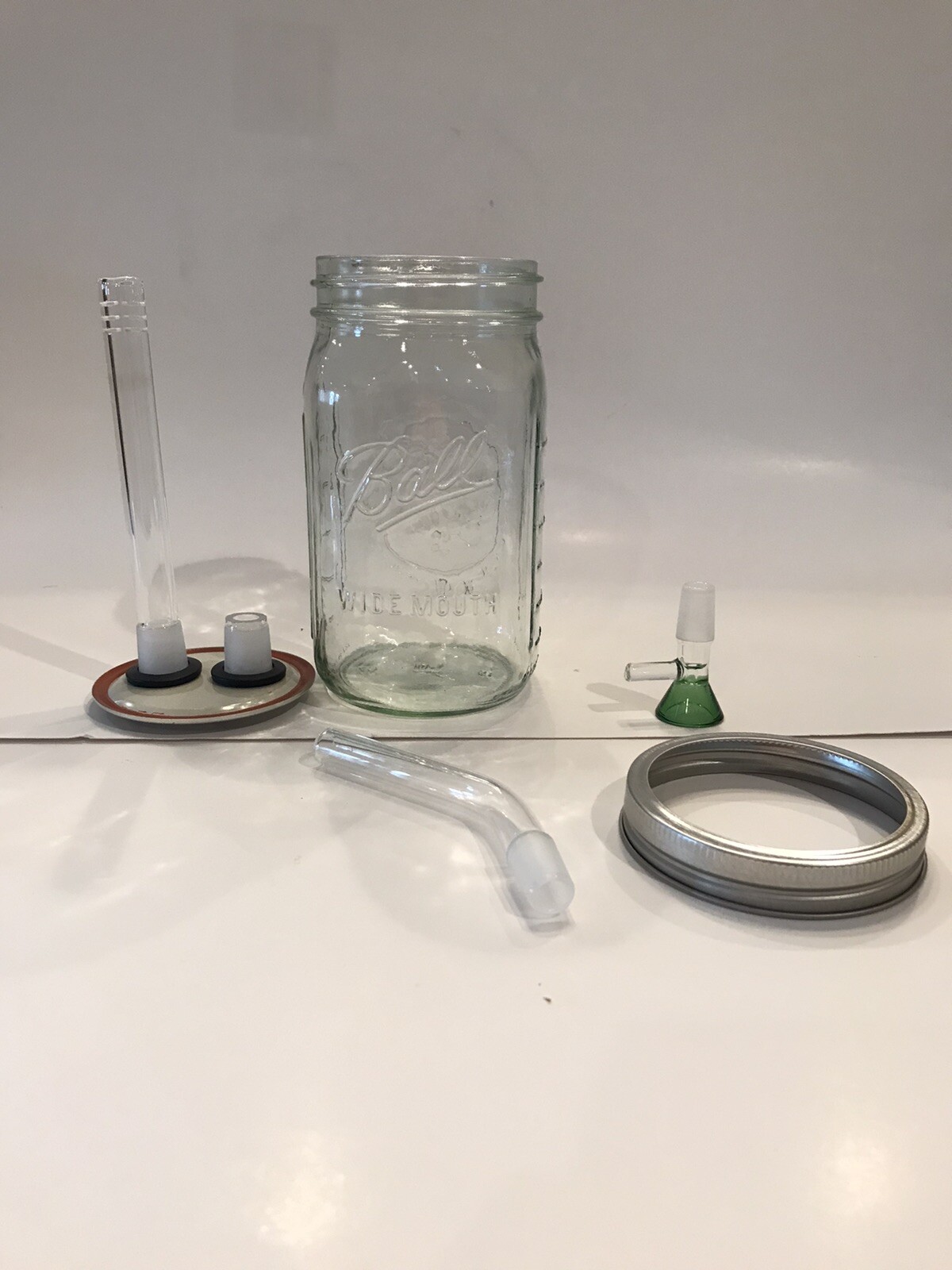 DIY Mason Jar Bong Kit 14mm WideMouth Everything But Jar 32oz Water Pipe Bubbler