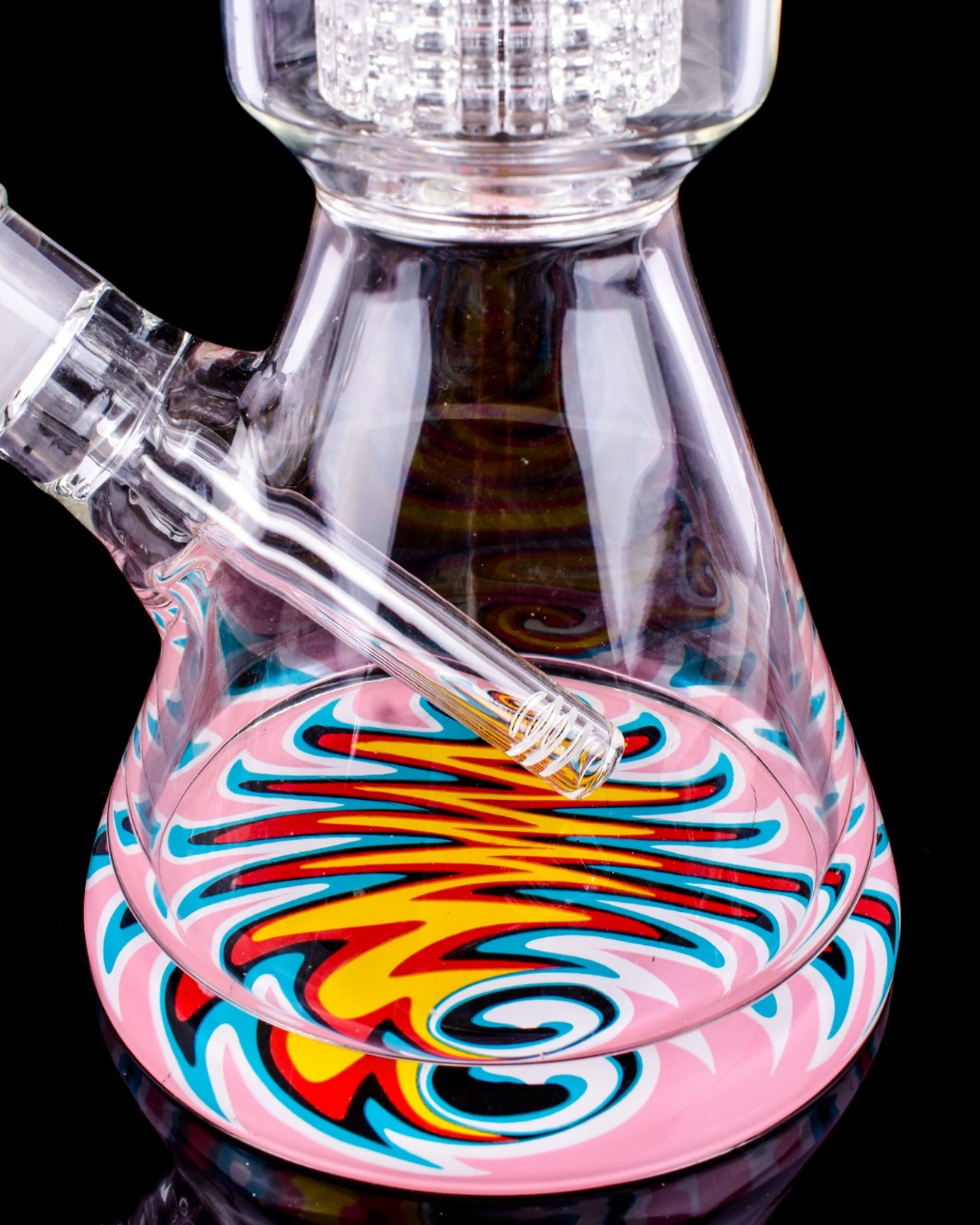 THICK Glass 16&Prime; WigWag BEAKER Bong HEAVY Glass Water Pipe HOOKAH PINK Bong USA