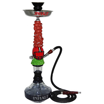 INHALE Football Hookah packed in aluminum suitcase