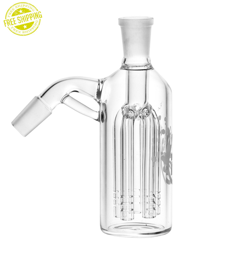 14mm Ash Catcher 45° Degree 5-Arm Perc Male Female Connections Premium Glass NEW