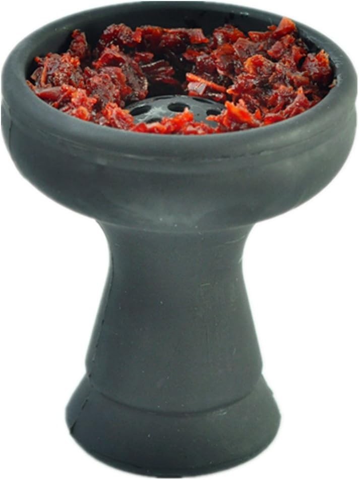 Compact Hookah Bowl Set: Black Silicone & Stainless Steel for Flavorful Smoking