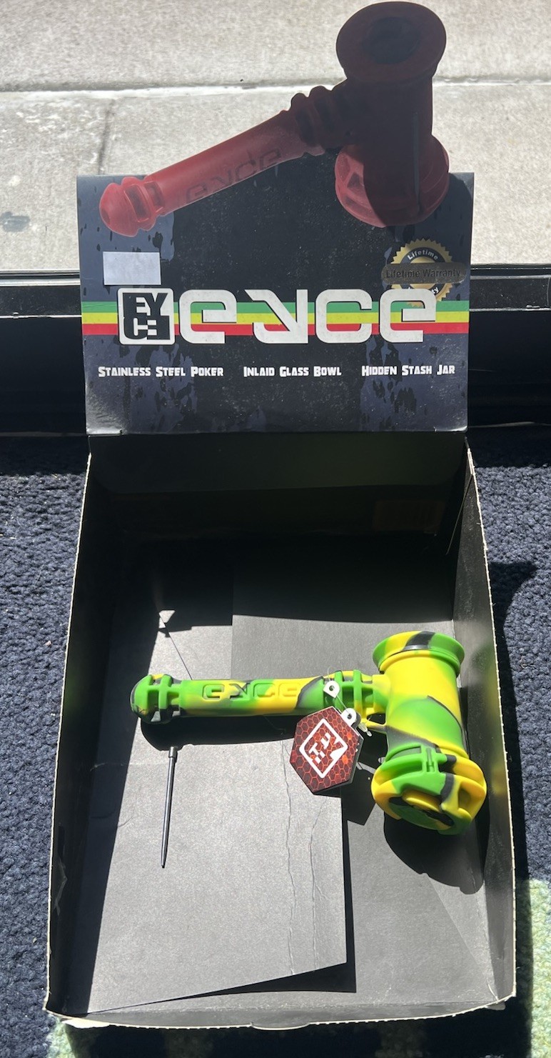 NEW Eyce (OEM) Red Green Yellow Silicone UNBREAKABLE Hammer Bubbler Water Pipe