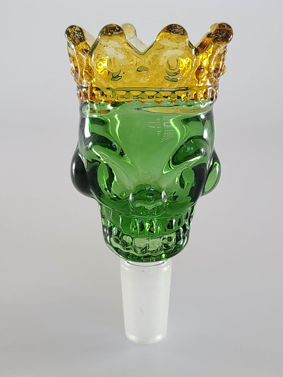 14MM Green Crown Bowl Thick Quality Glass Water Pipe Hookah Slide Replacement