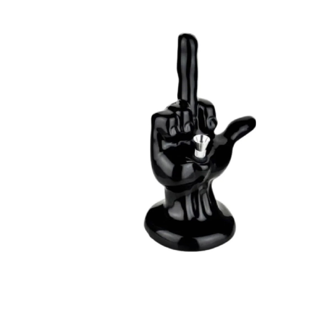 8.5” “THE BIRD” Middle Finger Hand BONG HEAVY Glass Water Pipe HOOKAH *USA*