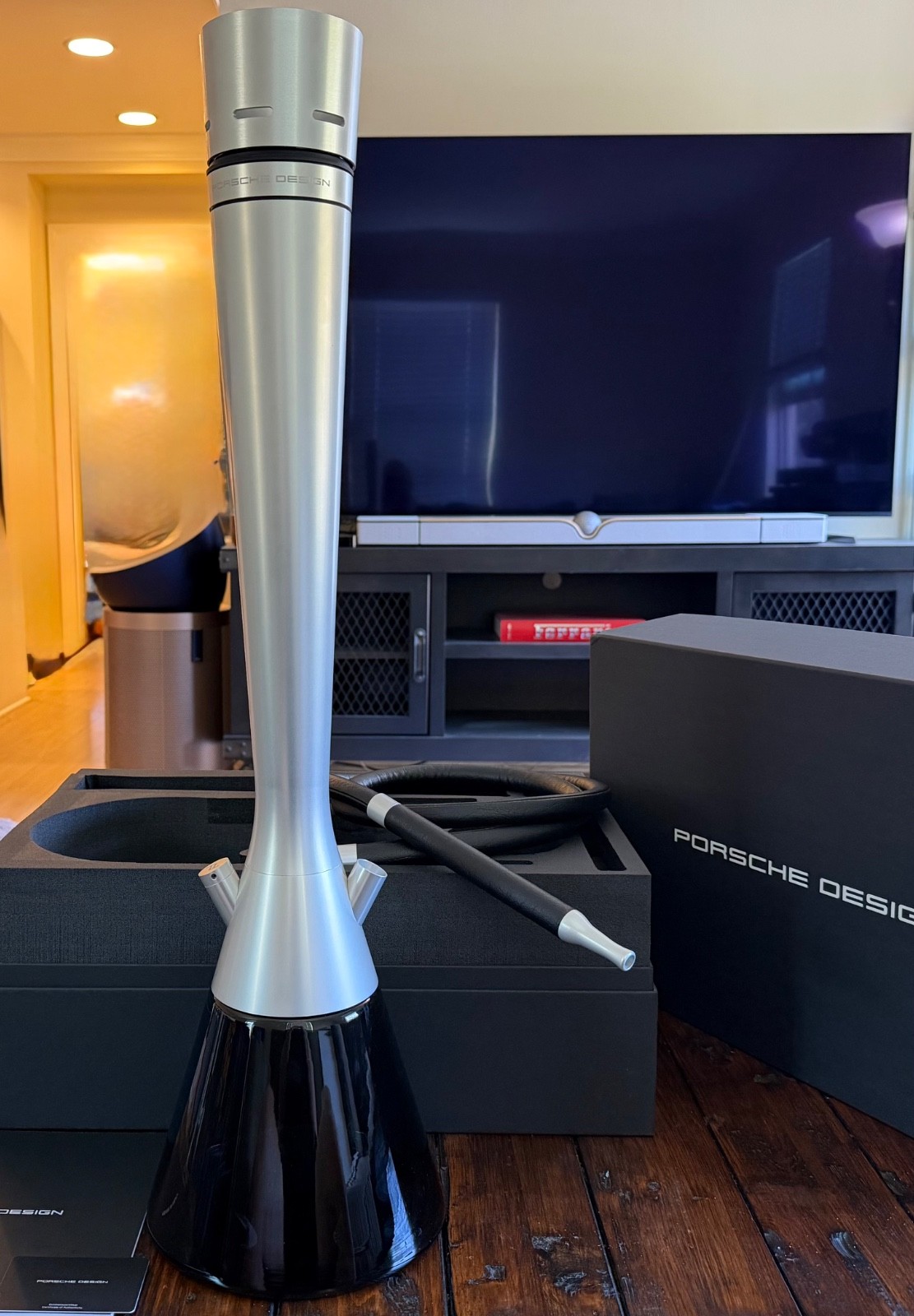 Porsche Design Hookah Shisha 2.1 in Silver Made in Germany Rare Collectible