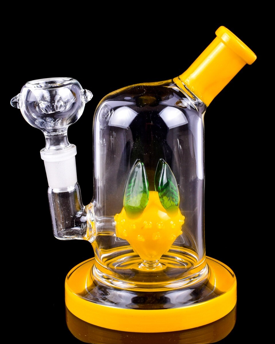THICK Mini Bong CUTE Glass Water Pipe HOOKAH Pineapple Bongs THICK Bubbler *USA*