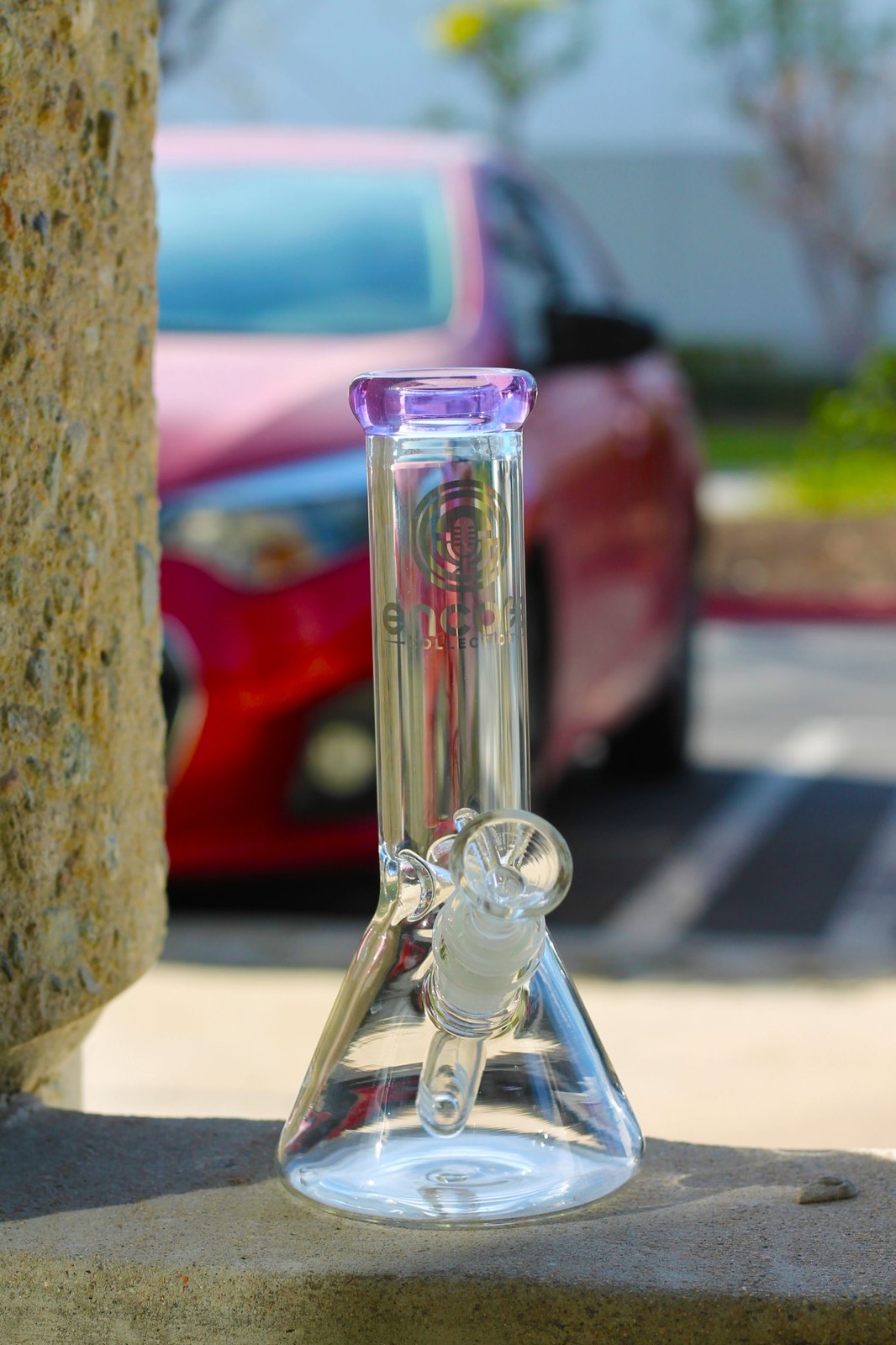 Hookah Water Pipe Heavy Glass 8 inch Tobacco Bong w/ ICE catcher Beaker Flask