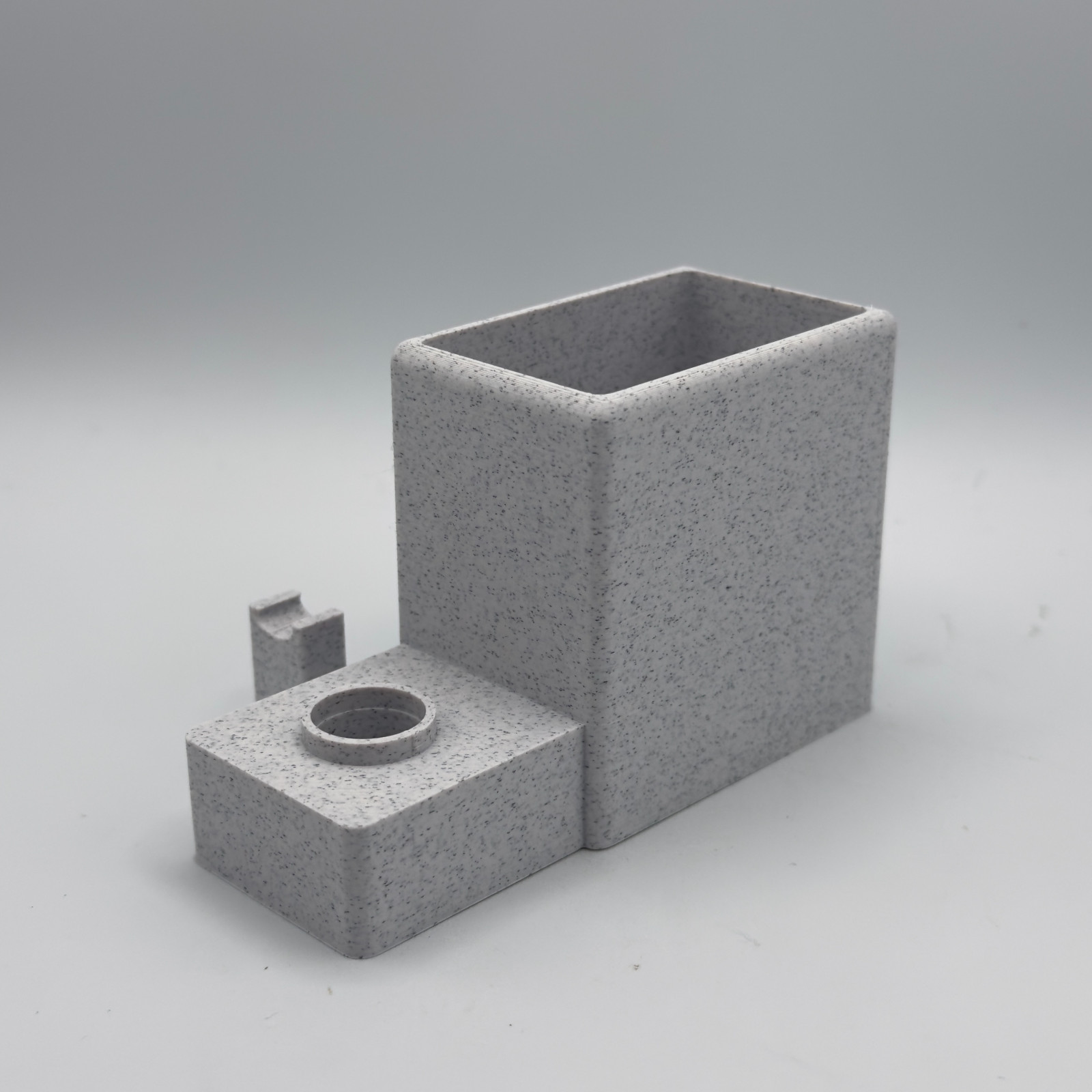14mm Bowl Stand Display With Storage & Tool Pick Holder – White Marble Plastic