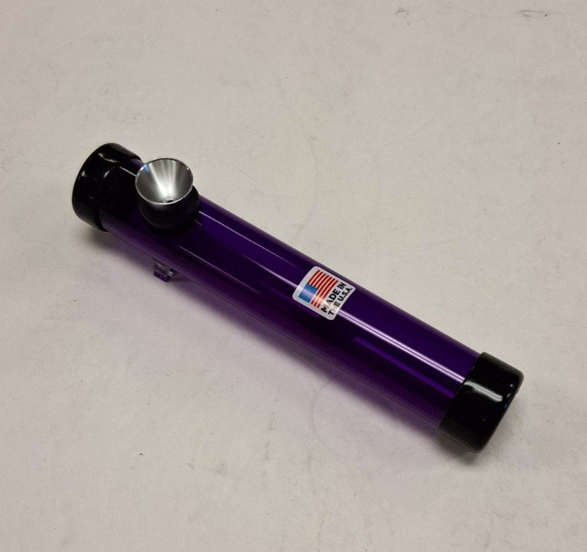 6&Prime; PLASTIC ROUND STEAMROLLER METAL BOWL TOBACCO SMOKE HANDPIPE PURPLE 1&Prime;M