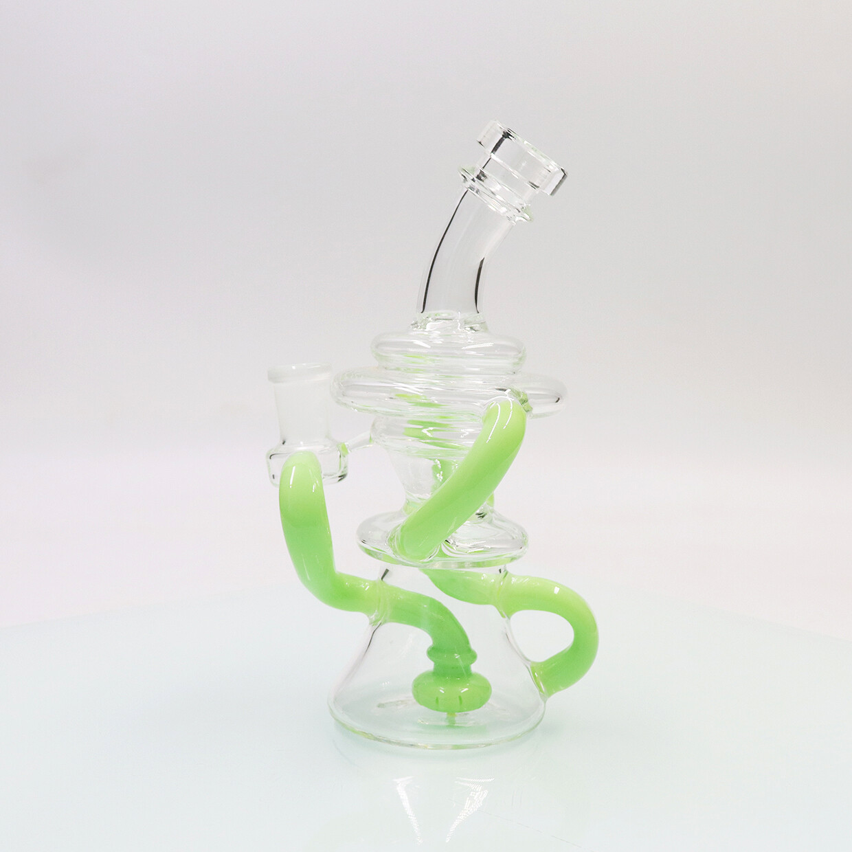 7 » Green Hookah Glass Smoking Waterpipes Multi-tube Recycler Bong MINI Handmade