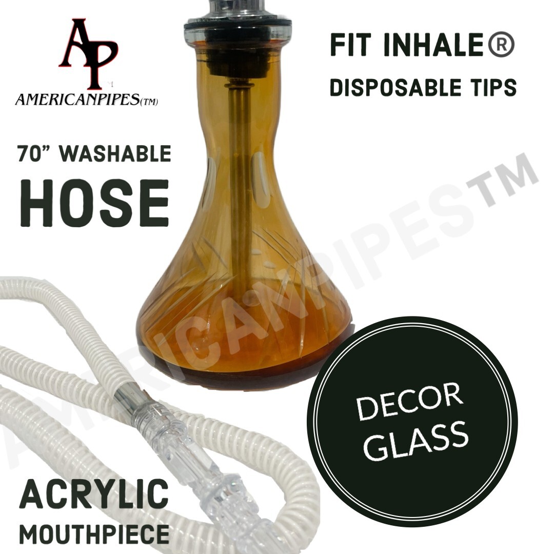 25 “ CLASSIC HOOKAH WITH A LARGE WASHABLE HOSE-FIT INHALE DISPOSABLE MOUTH TIP