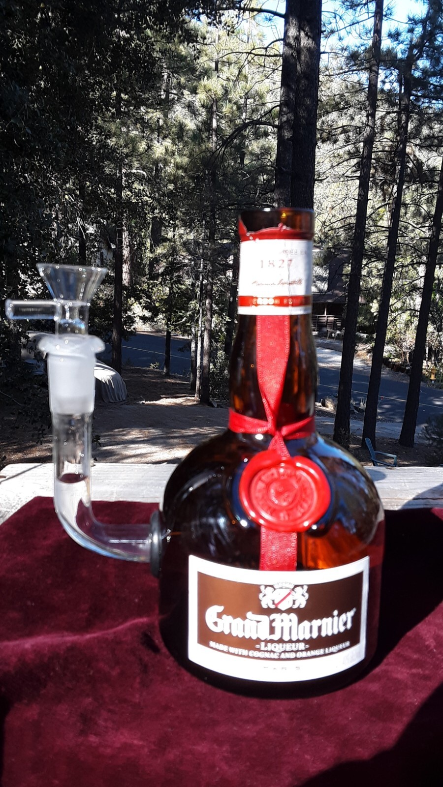 Sale! Only $22 Grand Mariner « Travel Bong » Mini Bubbler! Liquor Bottle Bong!