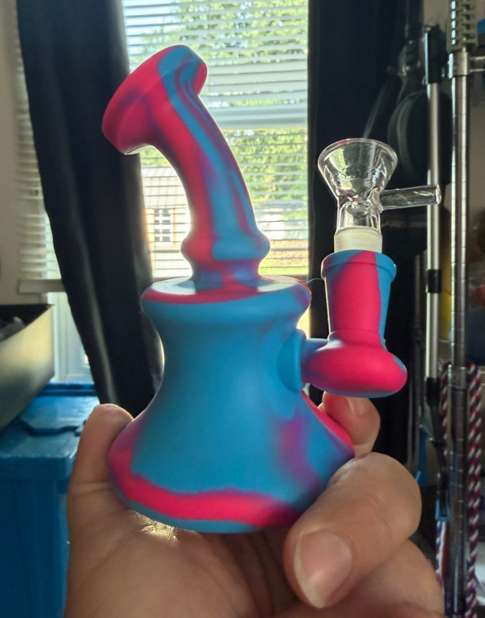 Mini 5 inch Silicone Hookah Smoking Bong Shisha Water Pipe Glass Bowl