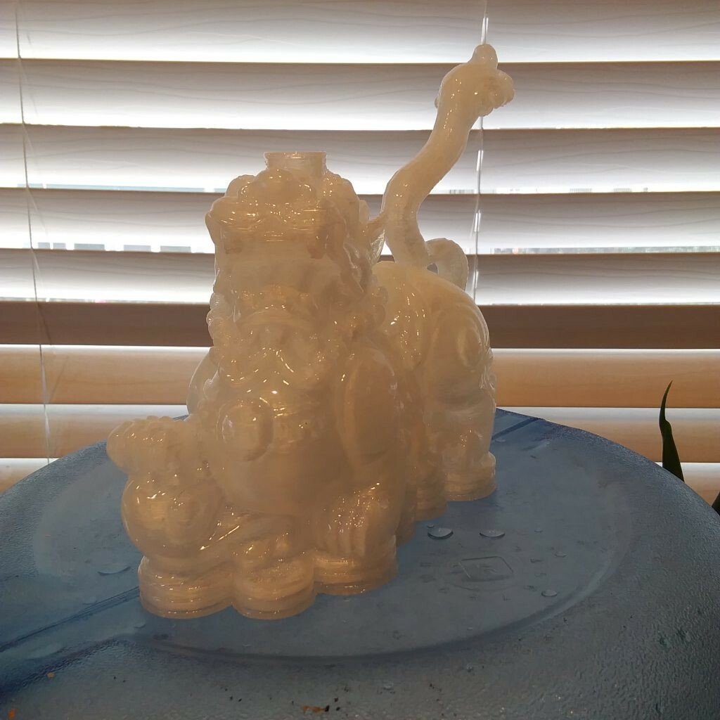 Crystal Tiger Bong Bubbler Water Pipe
