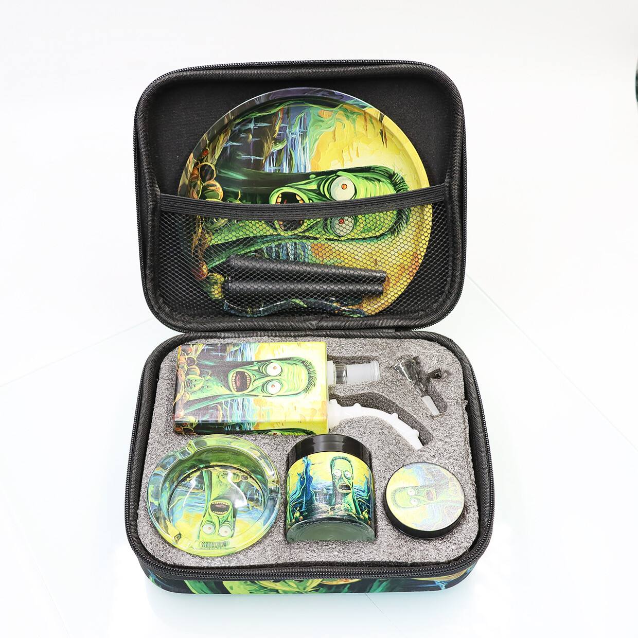 Grinder Smoking Set Stash Jar Herb for Smoking Waterpipe Glass Bong 1 Hookah set