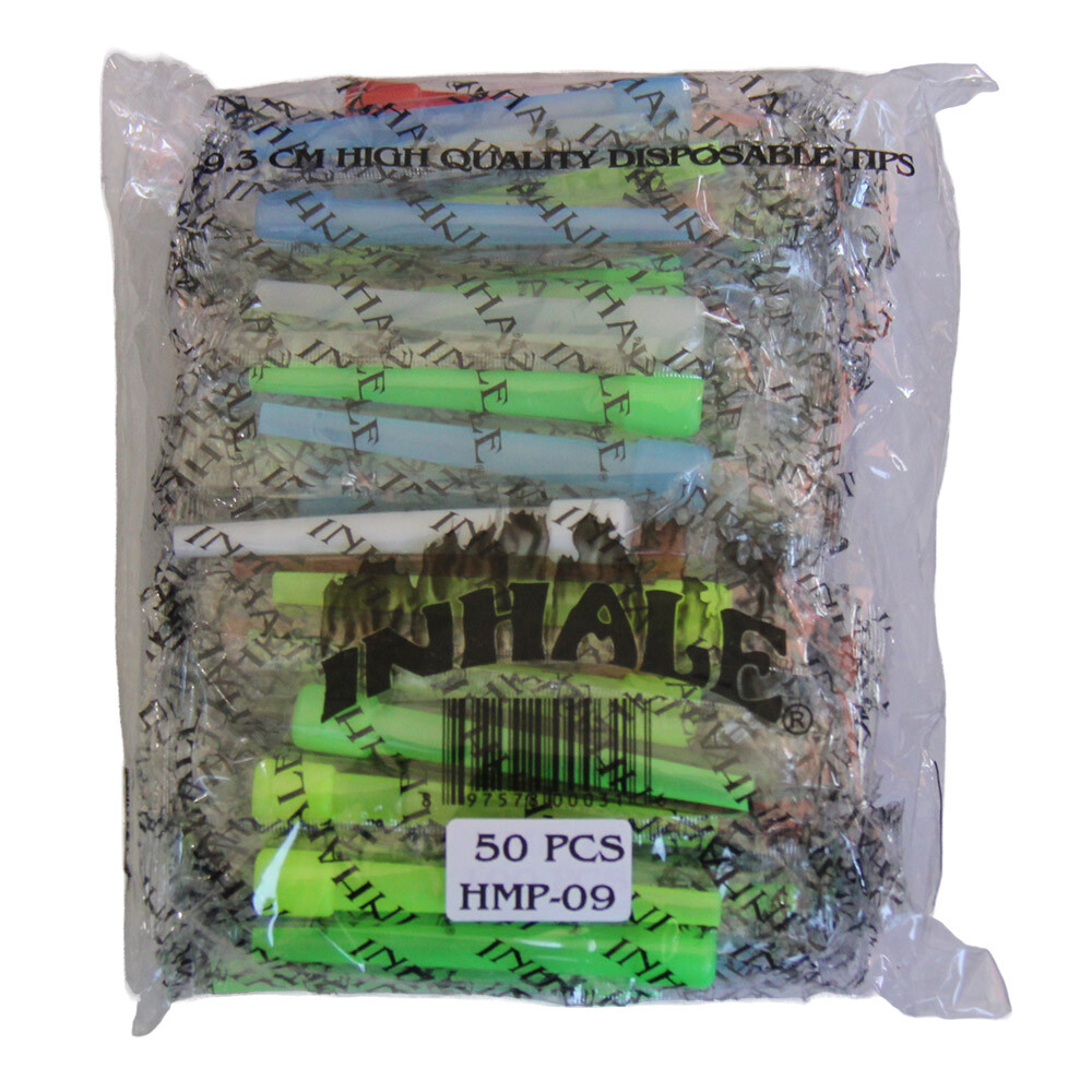 100 PCS INHALE® Colored Hookah Mouthpieces – SET OF TWO PACK OF 50PCS