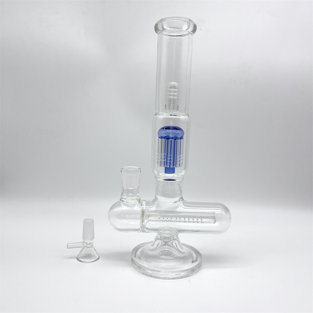 10.6&Prime; Inline Tornado Glass Bong Tree-arm Perc Smoking Water Pipe Hookah Bubbler