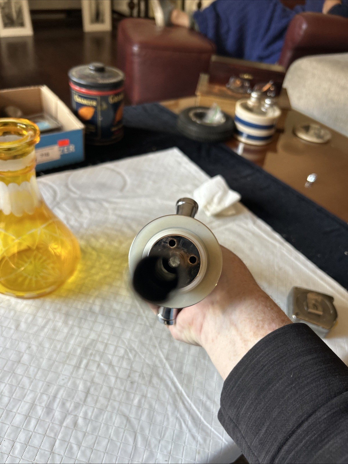 Hookah Gold Cut Glass Stainless Steel and Grateful Dead? Skull And Roses Parts