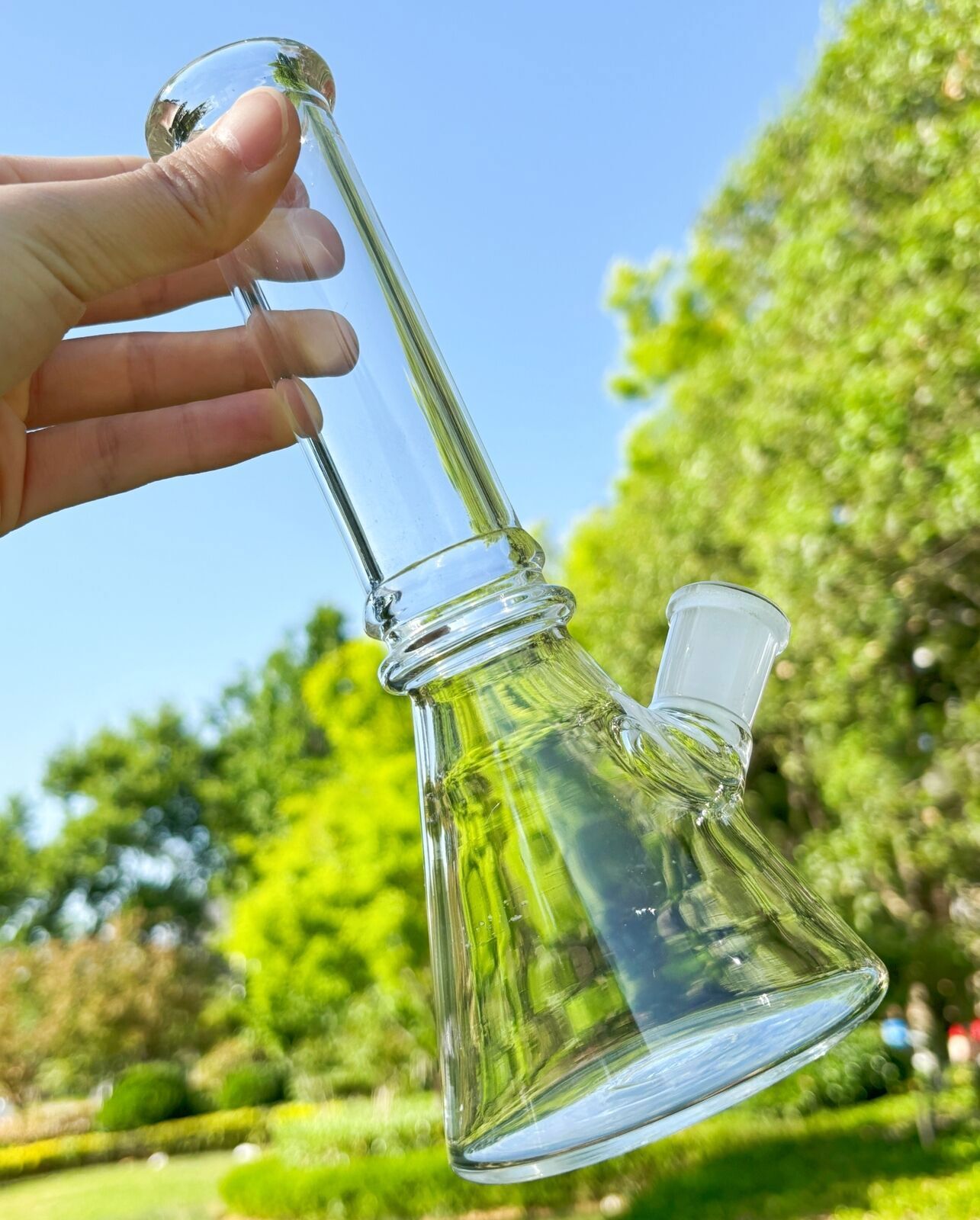 Thick 8 » Clear Glass Bong Water Pipe Smoking Hookah Pyrex Shisha Beaker Bubbler